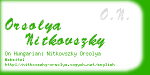 orsolya nitkovszky business card